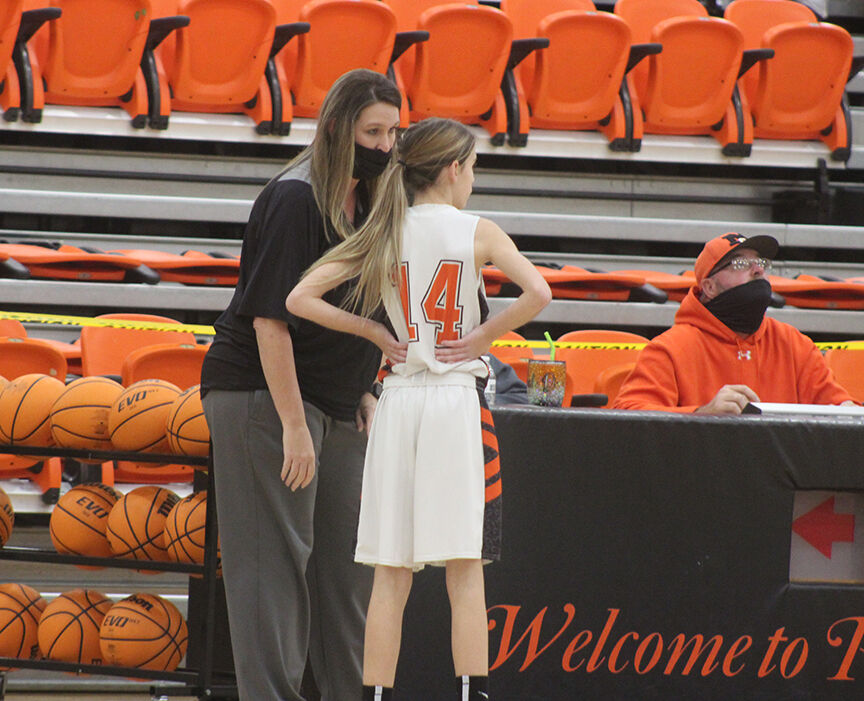 Magnet Cove Jr. Lady Panthers vs. Caddo Hills 7th grade hoops pic.